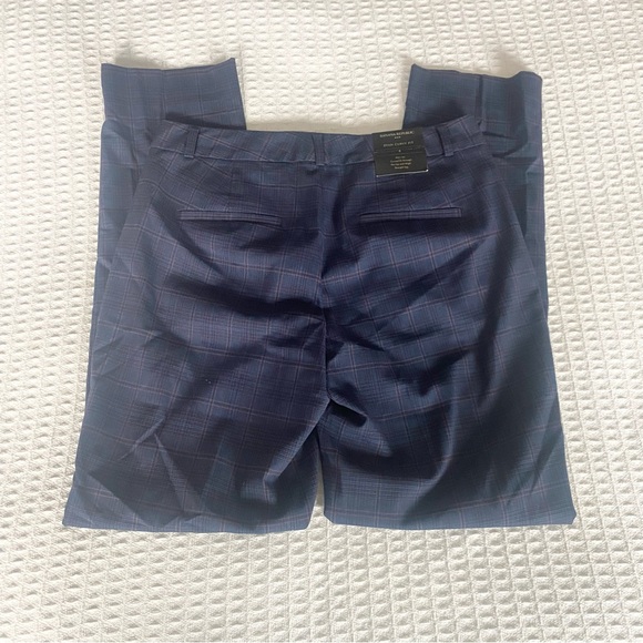 Banana Republic Factory Navy Plaid Ryan Curvy Fit Pants size 4 NWT - Picture 8 of 10